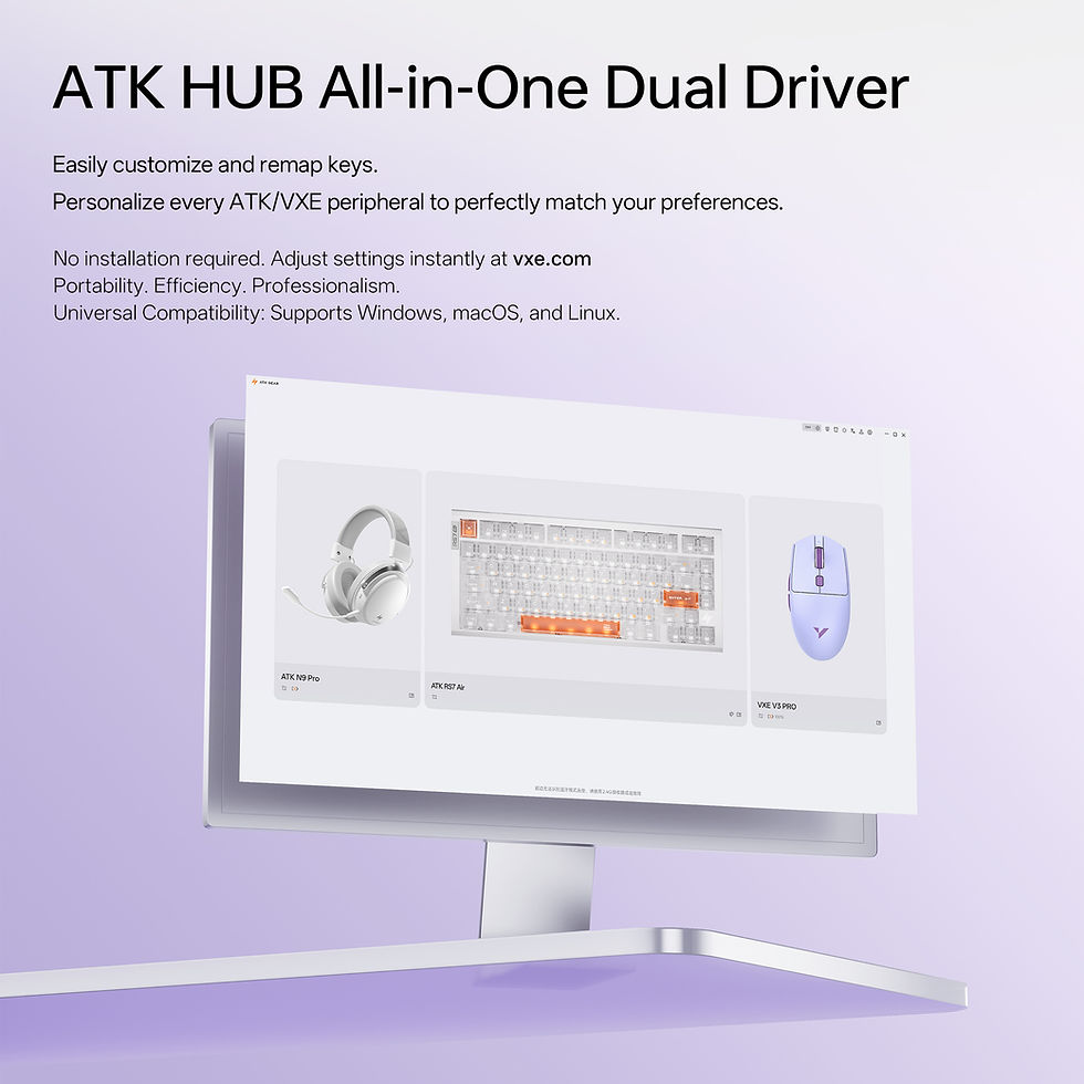 Thumbnail: ATK VXE Dragonfly V3 PRO Bluetooth Gaming Mouse PAW3395SE 2.4G Wireless E-sports