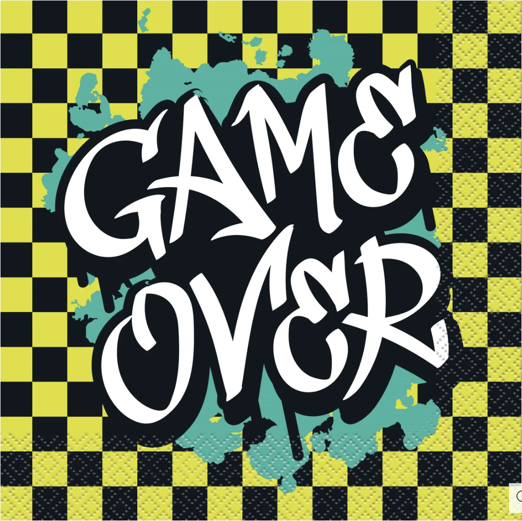 Game Over Napkins 16pk disposable party supplies tom price