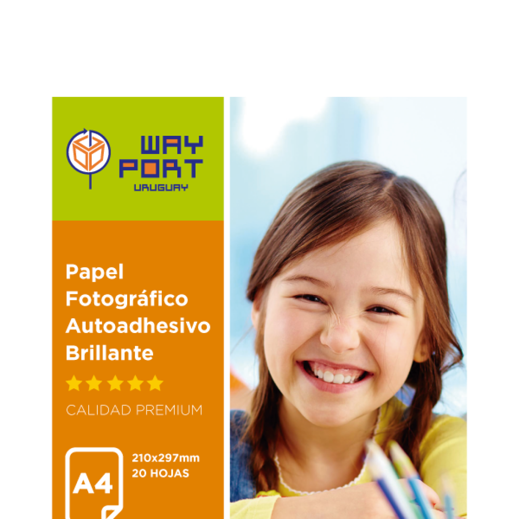 Papel autoadhesivo glossy A4 130 gr x20 hojas