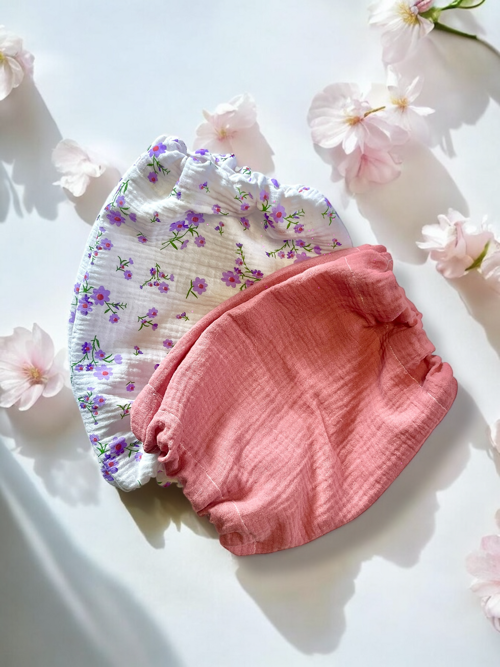 Snood o wzorze „Spring” oraz różowy snood