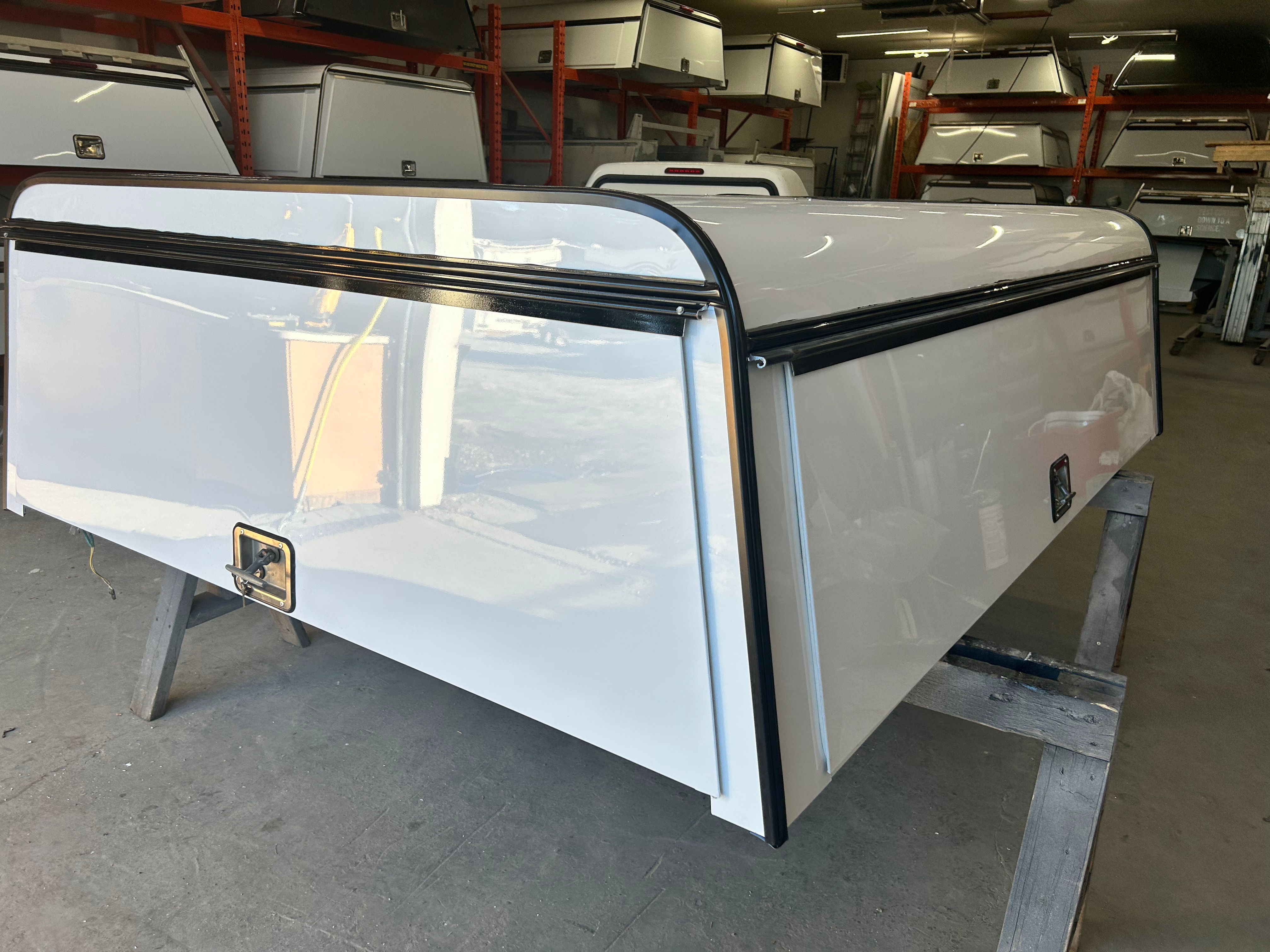 SKU679 - 8ft 26” Tall Contractor Truck Canopy with Toolboxes 