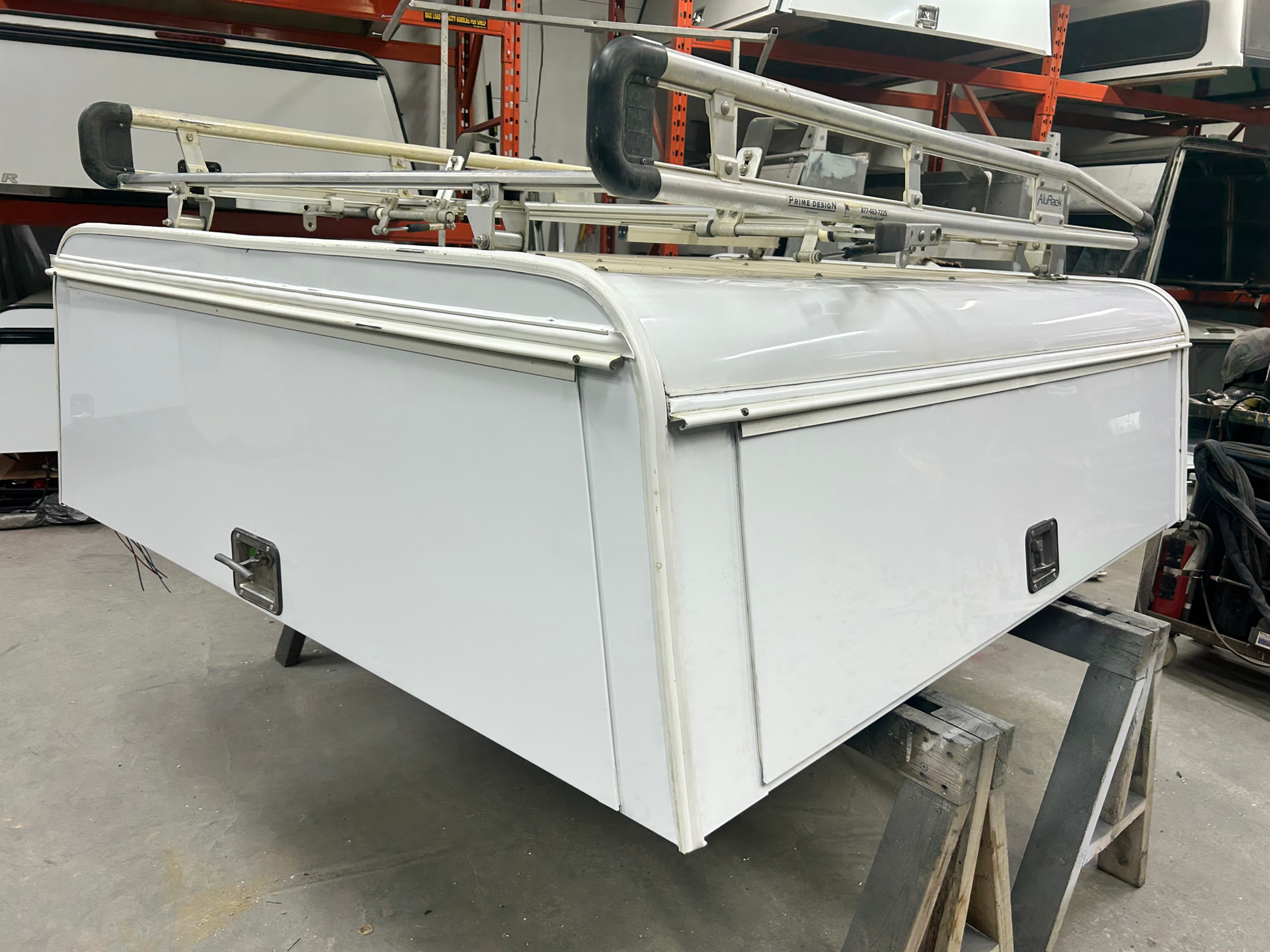 SKU489 - 6.5ft GM / Chev / F-150 Contractor Truck Canopy with Toolboxes and Doub