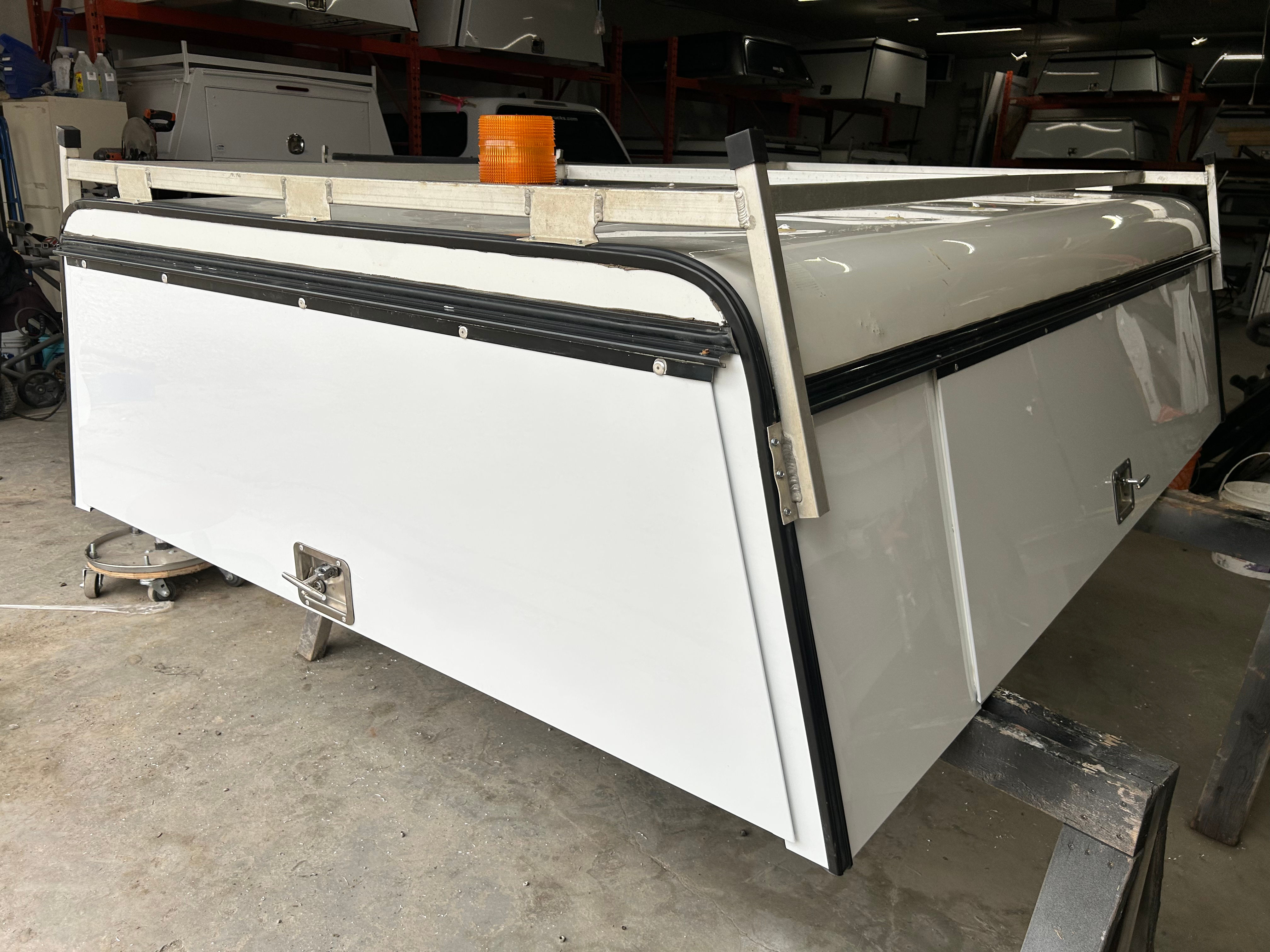 SKU762 - 8ft Ford Superduty Contractor Truck Canopy with Toolboxes 