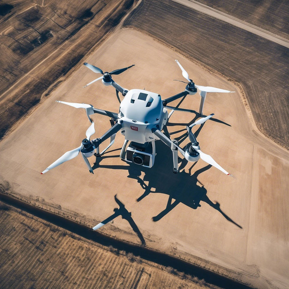 Drone monitoring a field