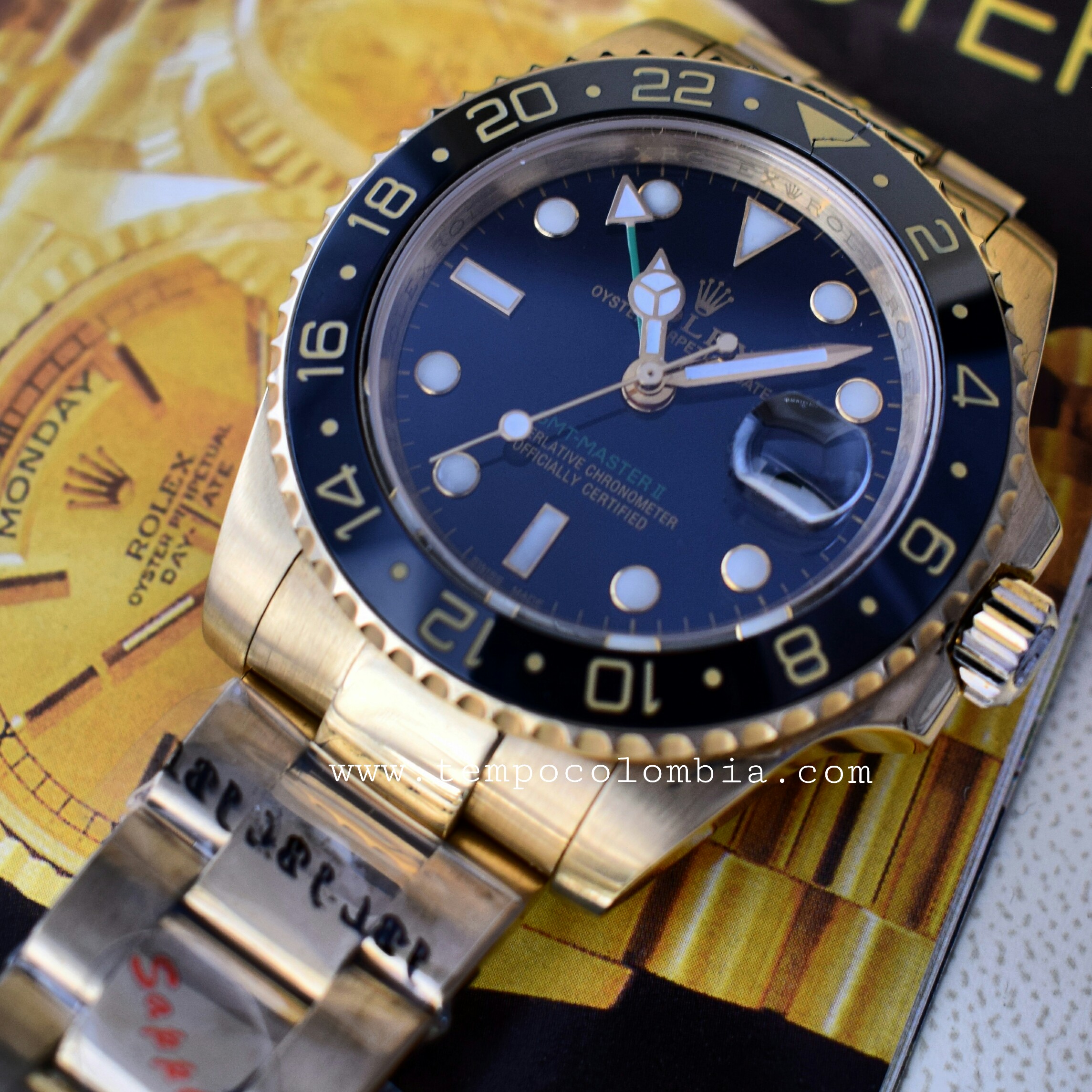 GMT MASTER II ROLEX DORADO