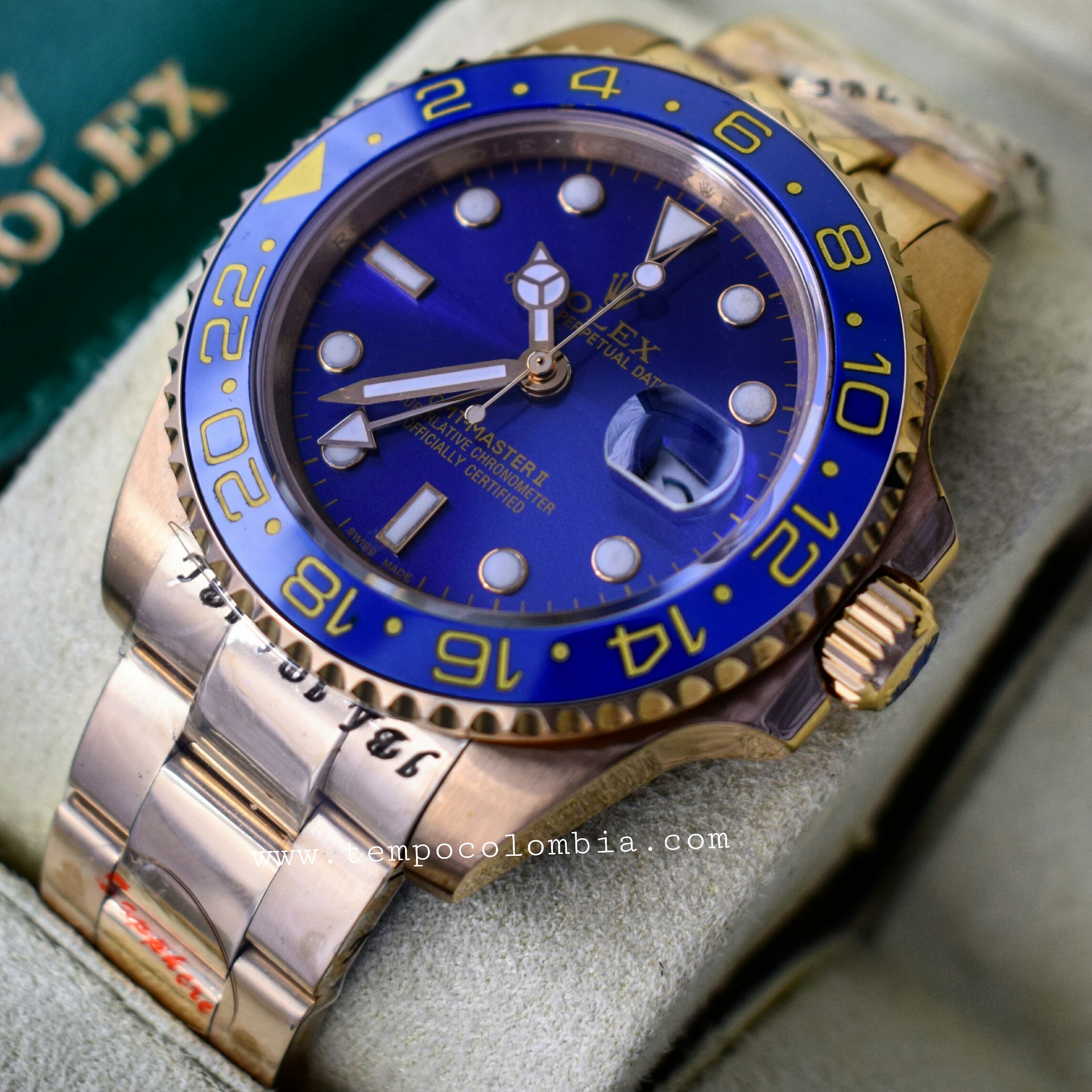 GMT MASTER II ROLEX DORADO