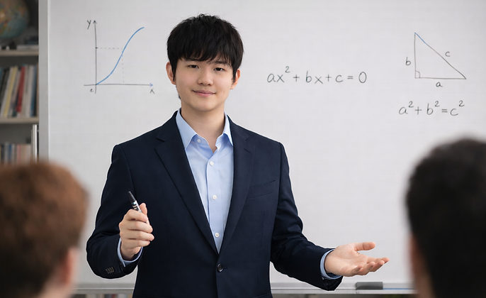 Head maths tutor teaching