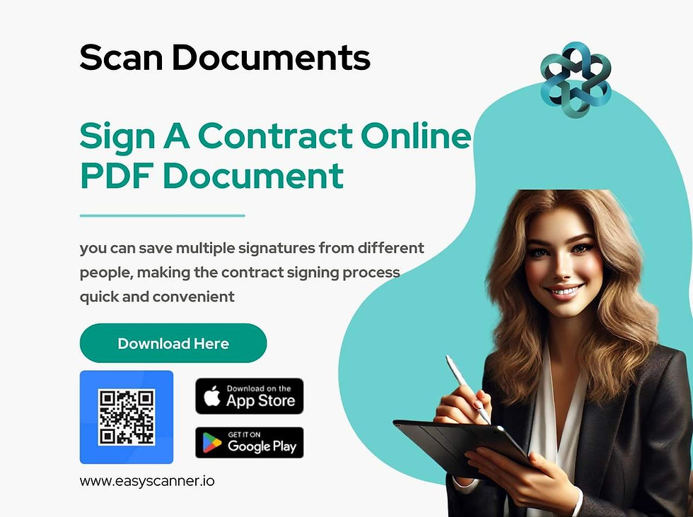 Sign A Contract Online PDF Document With Easy Scanner