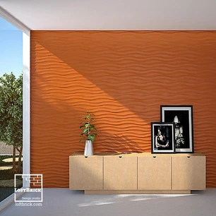 гипсовые 3D панели на стенах в гостиной.