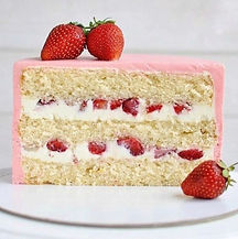 tarta de fresa con fresa natural