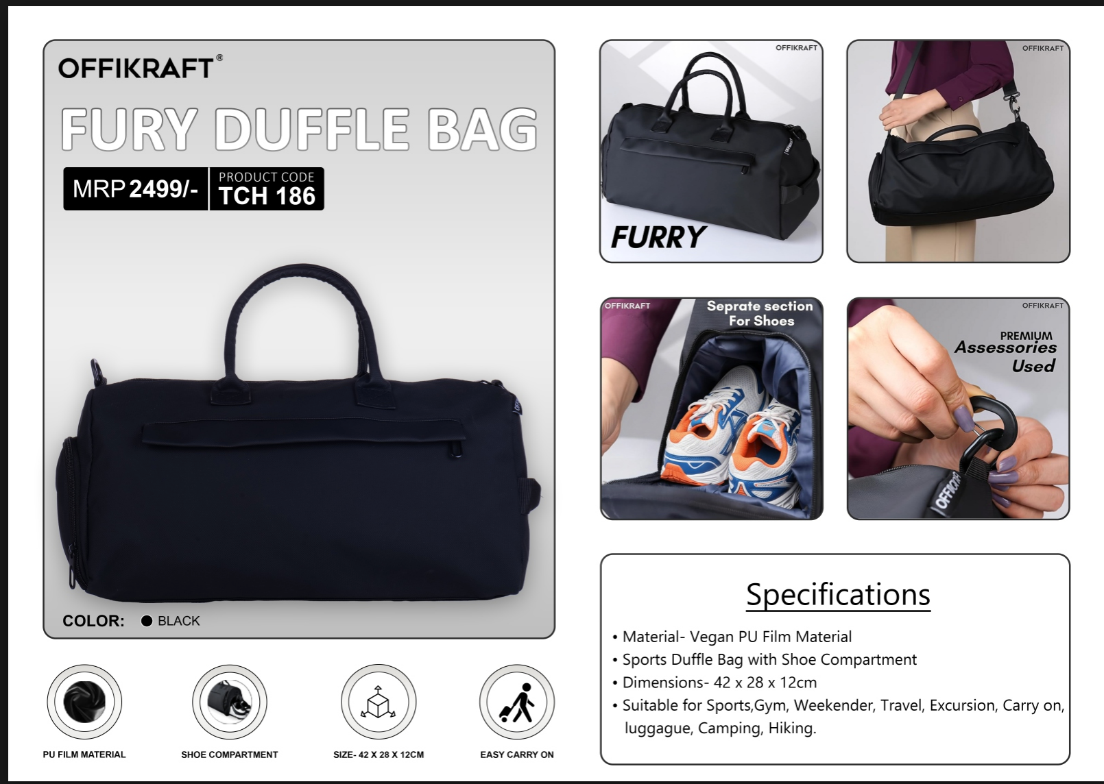 Offikraft Fury Duffle Bag