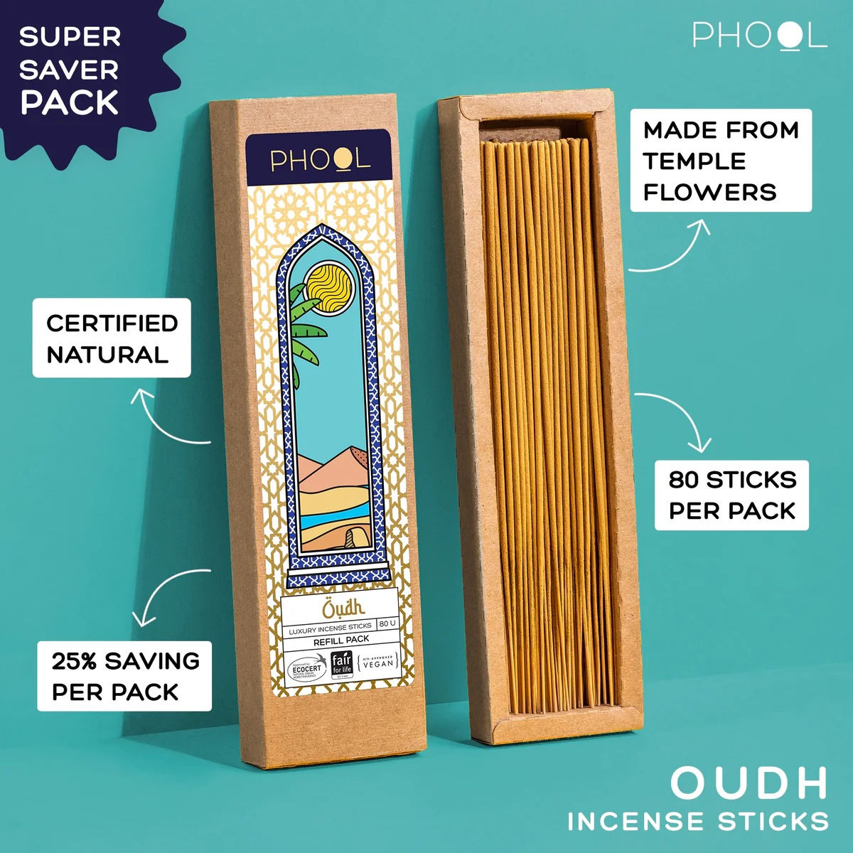 PHOOL NATURAL INCENSE STICKS