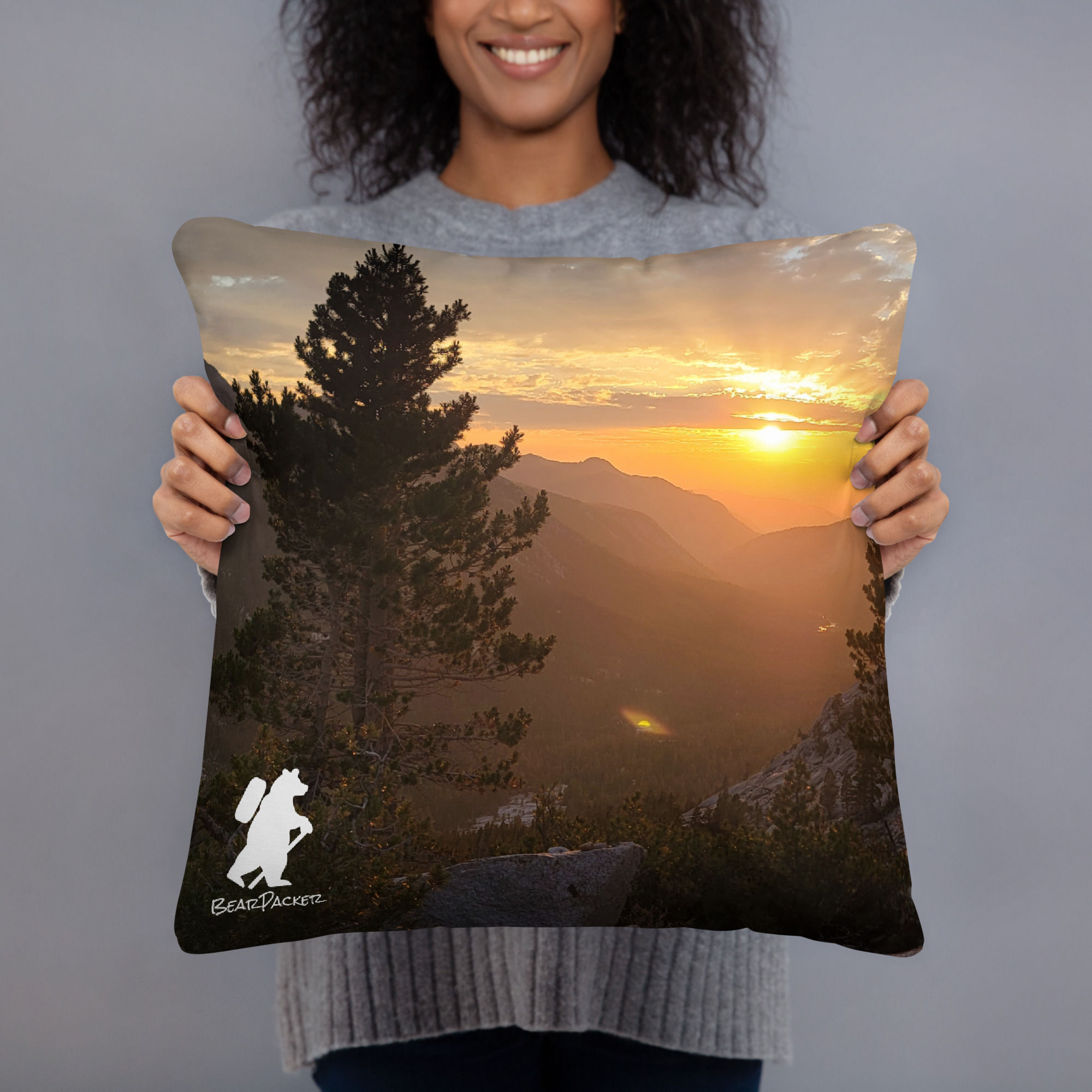 BearPacker Sunset Pillow