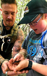 Tristan learning about wildlife conservation