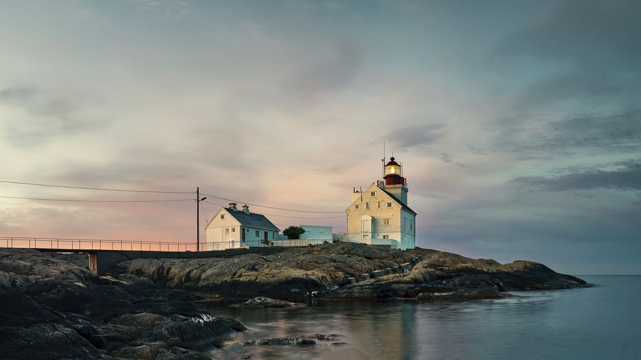 "Lyngør fyr"  - Print på aluminiumsplate