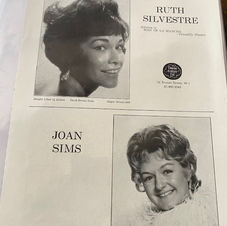 Black and white image of Joan Silvestre and Joan Sims