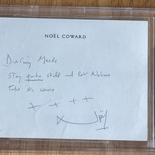 Note from Noel Coward to actress Merle Oberon