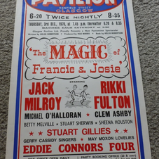 Vintage theatre poster for The Magic of Francie & Josie