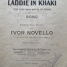 An original signed Ivor Novello poster titled Laddie in Khaki