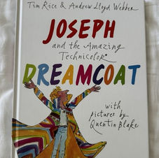 Hardback front cover of Quentin Blake's book of Joseph and the technicolour dreamcoat