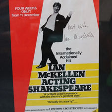 Theatre poster of Ian McKellen in his show Ian McKellen Acting Shakespeare