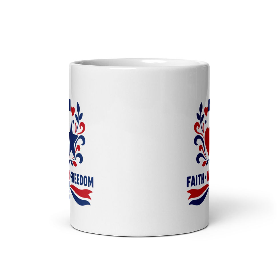 Thumbnail: Faith Family Freedom – White Glossy Mug