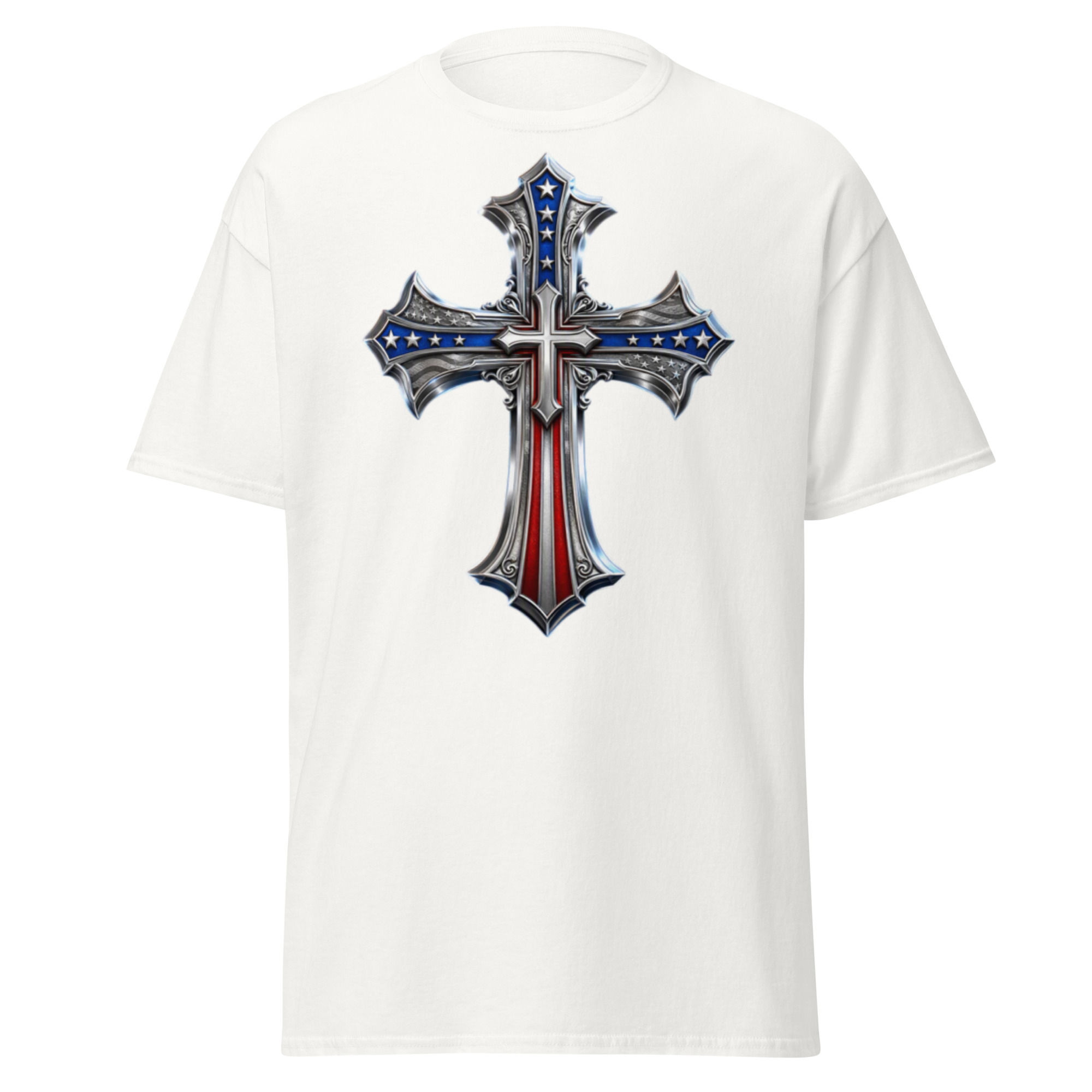 Men’s Patriotic Cross Classic Tee – Faith & Freedom Collection