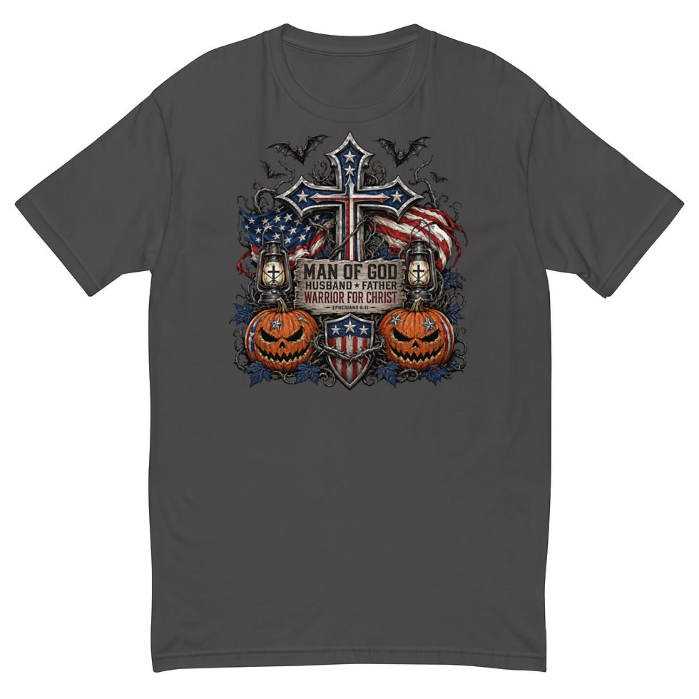Thumbnail: Men’s Patriotic Halloween Short‑Sleeve T‑Shirt
