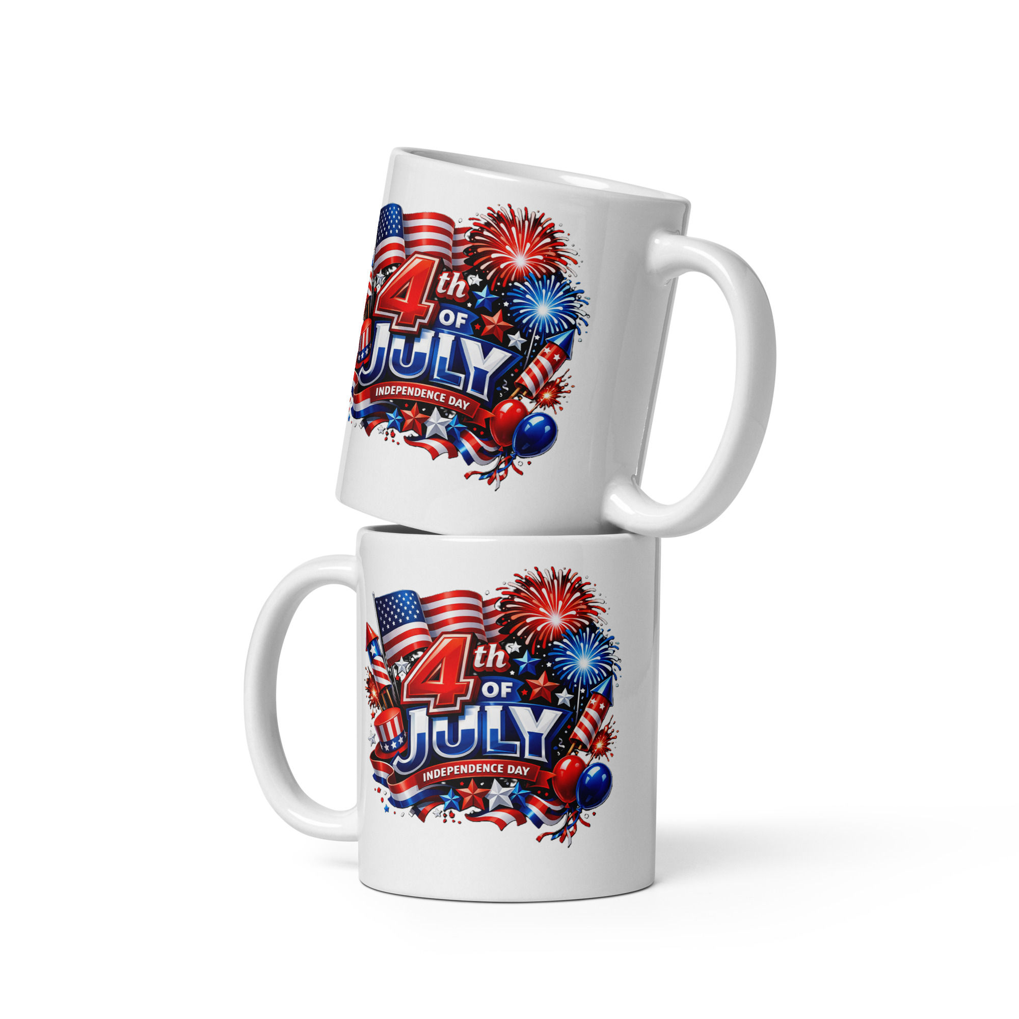 Freedom Collection-4th of July-White glossy mug