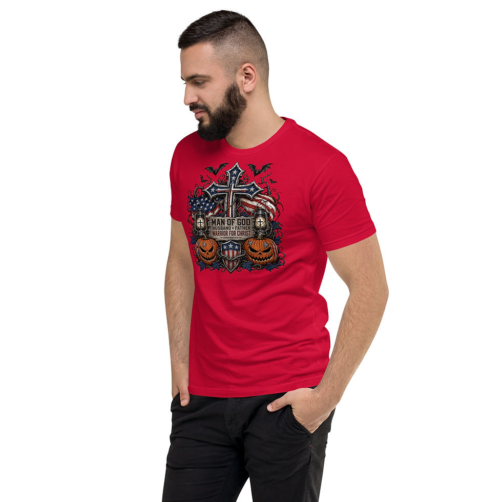 Thumbnail: Men’s Patriotic Halloween Short‑Sleeve T‑Shirt