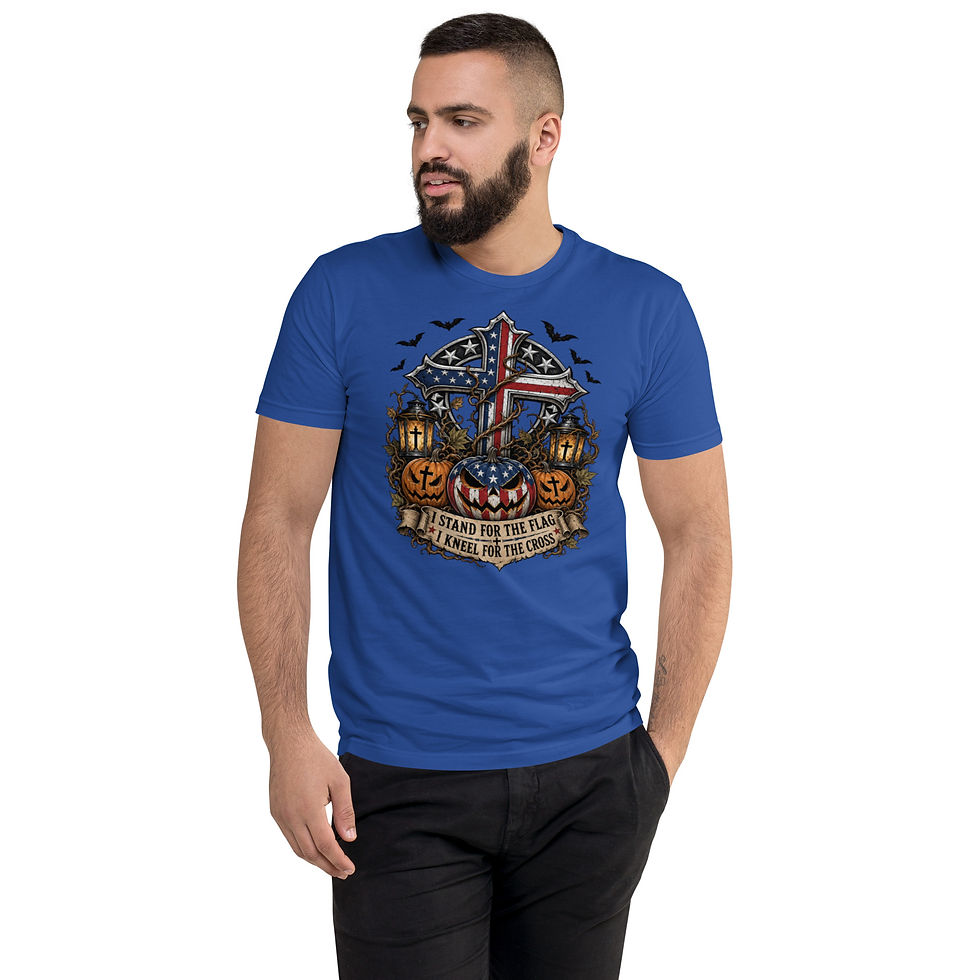 Thumbnail: Men’s Patriotic Halloween Short‑Sleeve T‑Shirt