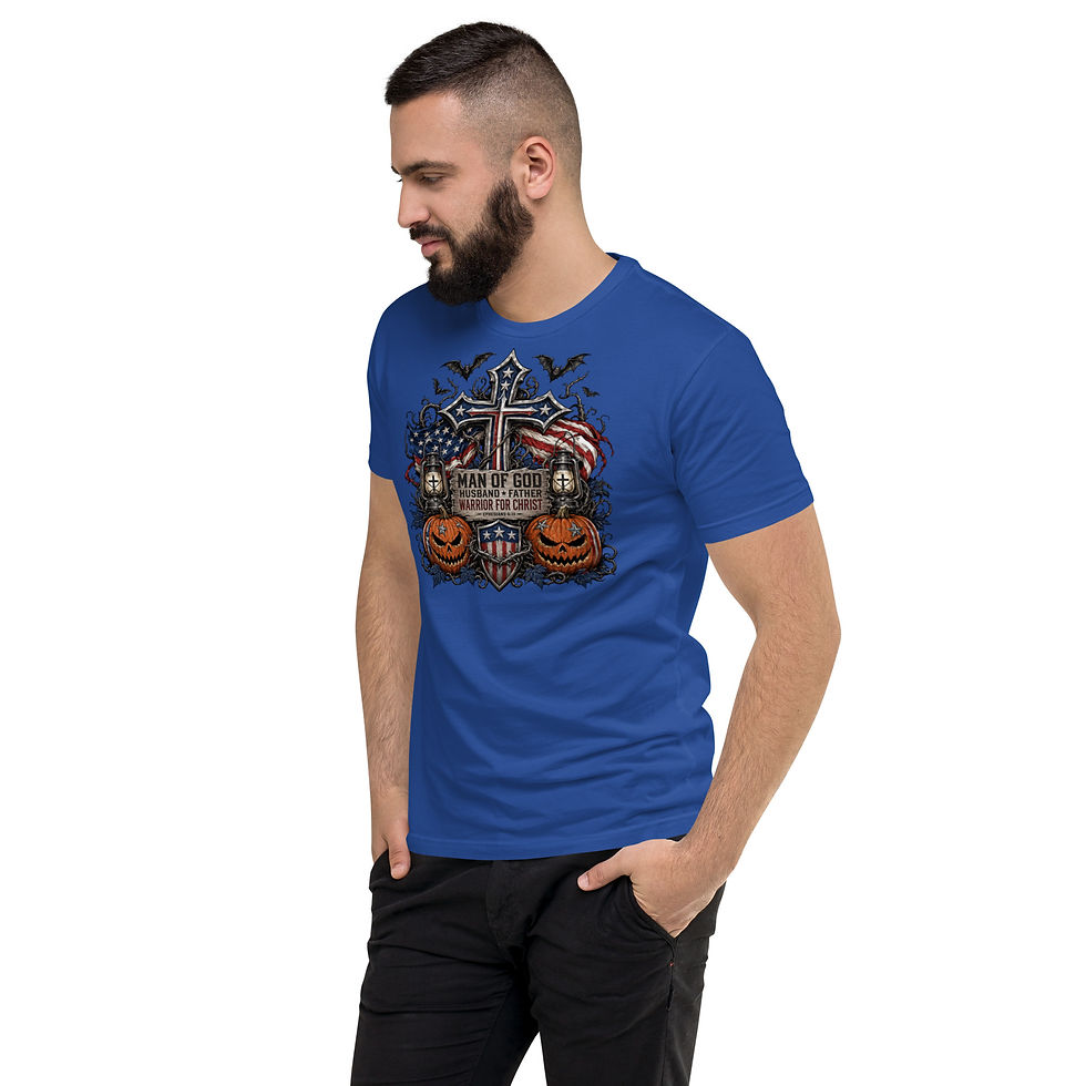 Thumbnail: Men’s Patriotic Halloween Short‑Sleeve T‑Shirt