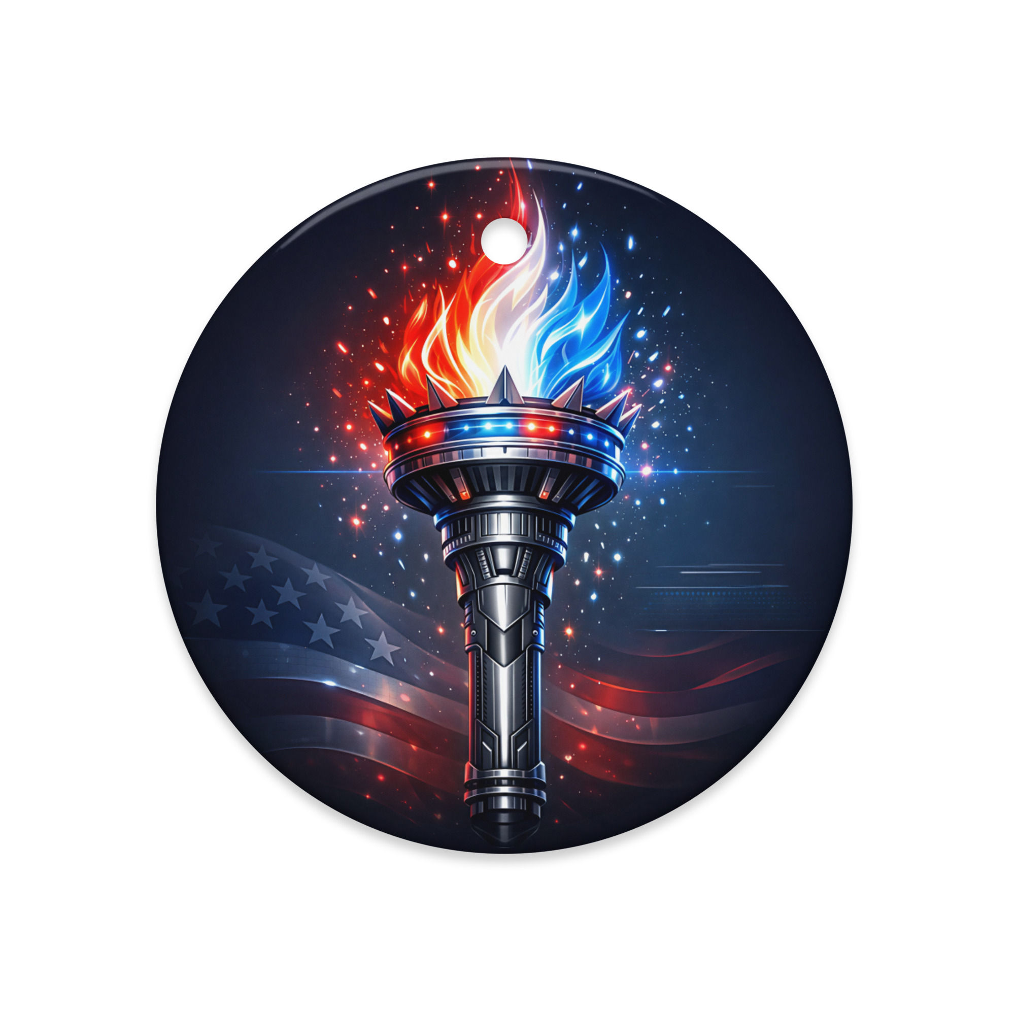Freedom Collection-Liberty Torch-Double-sided ceramic ornaments