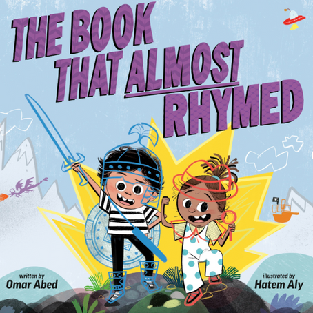 Brother and sister on the cover a book