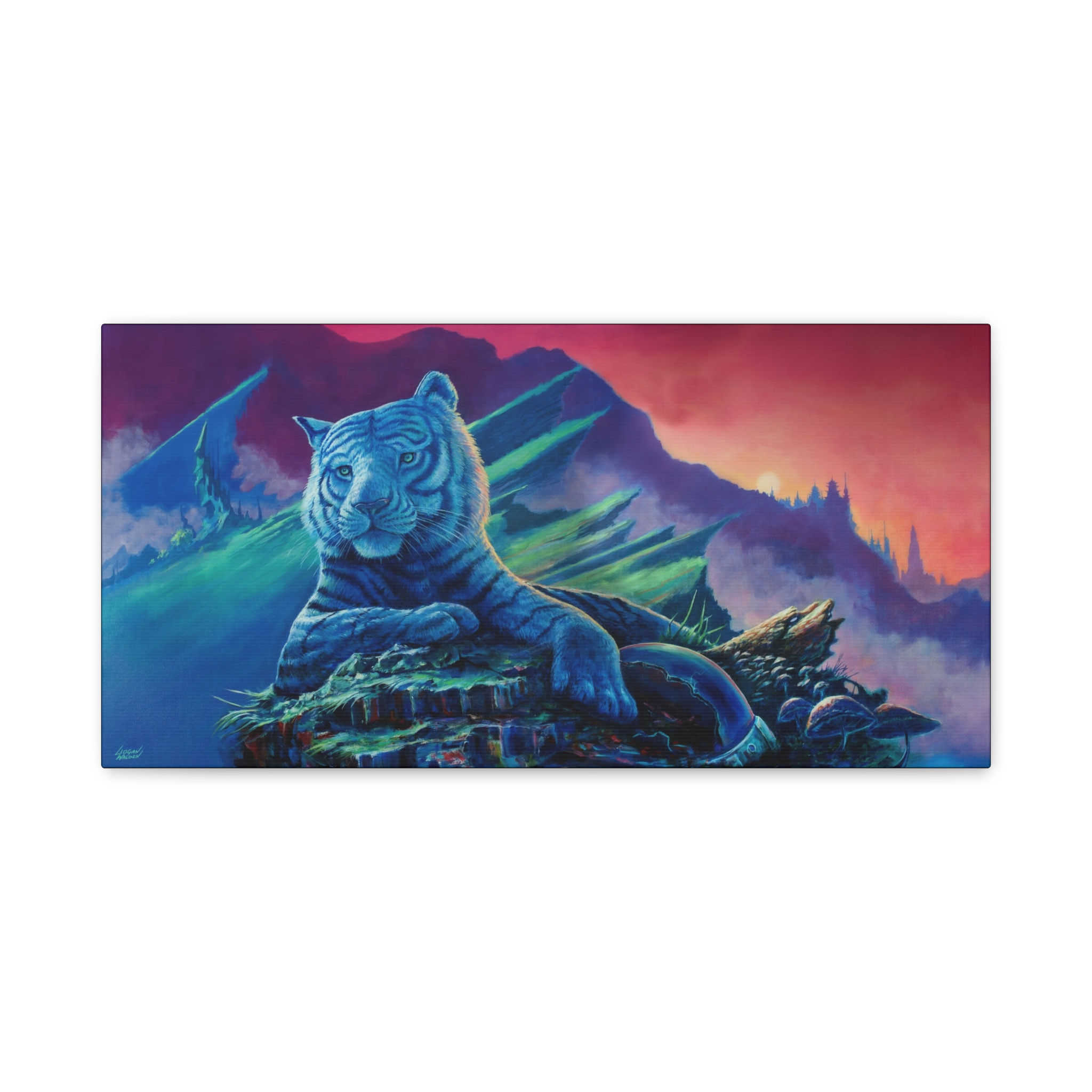 "Space Tiger" Stretched Canvas Print