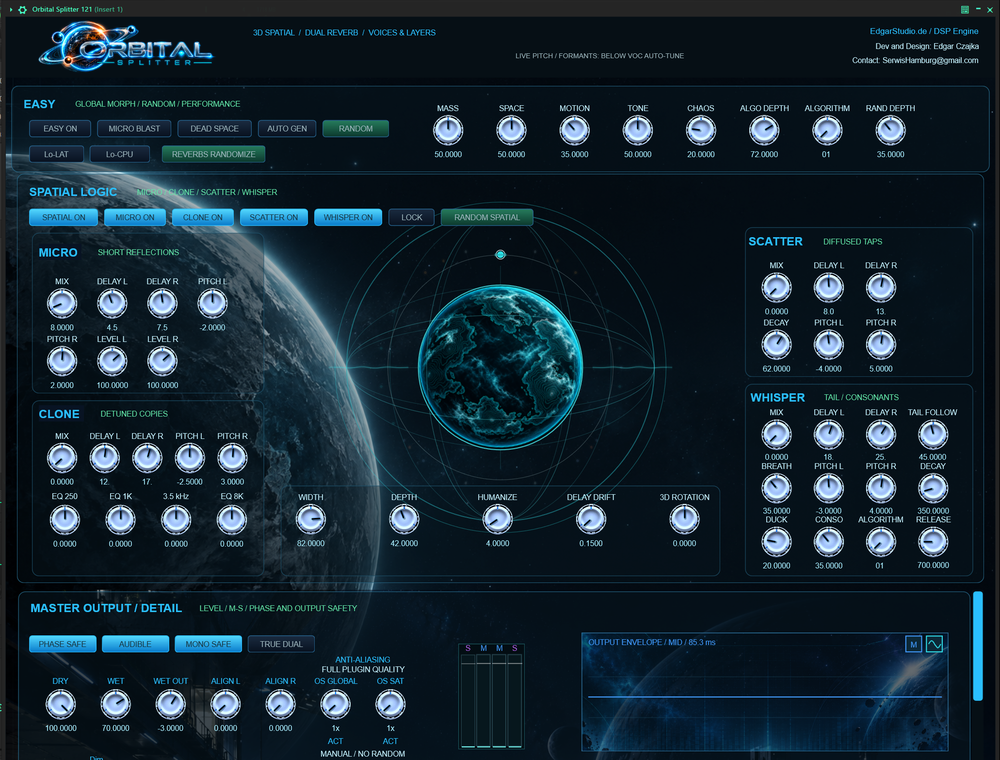 Orbital Splitter mit der Spatial Logic Oberfläche