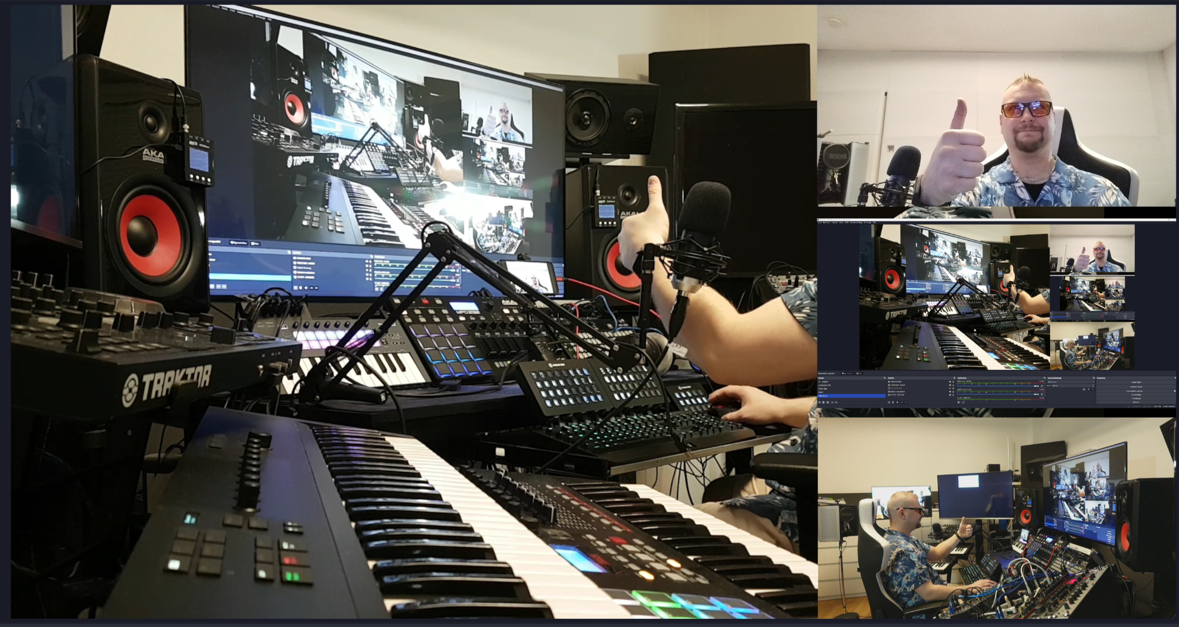 Edgar Studio Arbeitsplatz während einer Live-Übertragung