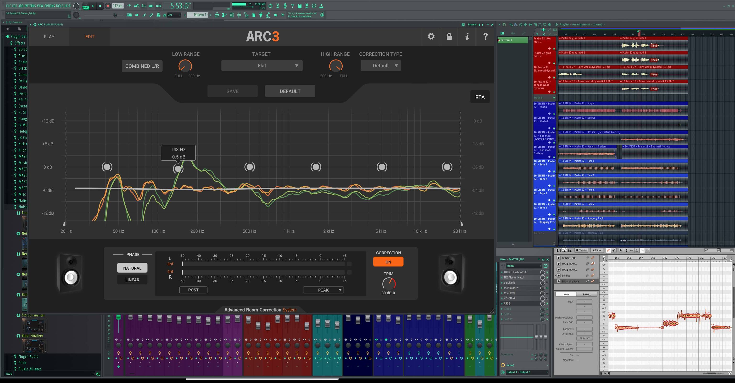 Raumkorrektur und Mastering-Session in FL Studio