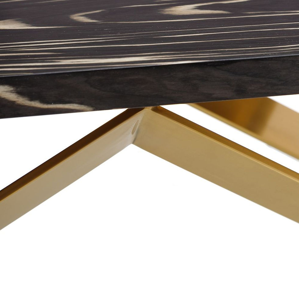 Thumbnail: MESA CENTRO NEGRO-ORO 130 X 70 X 45 CM Ref. 121874