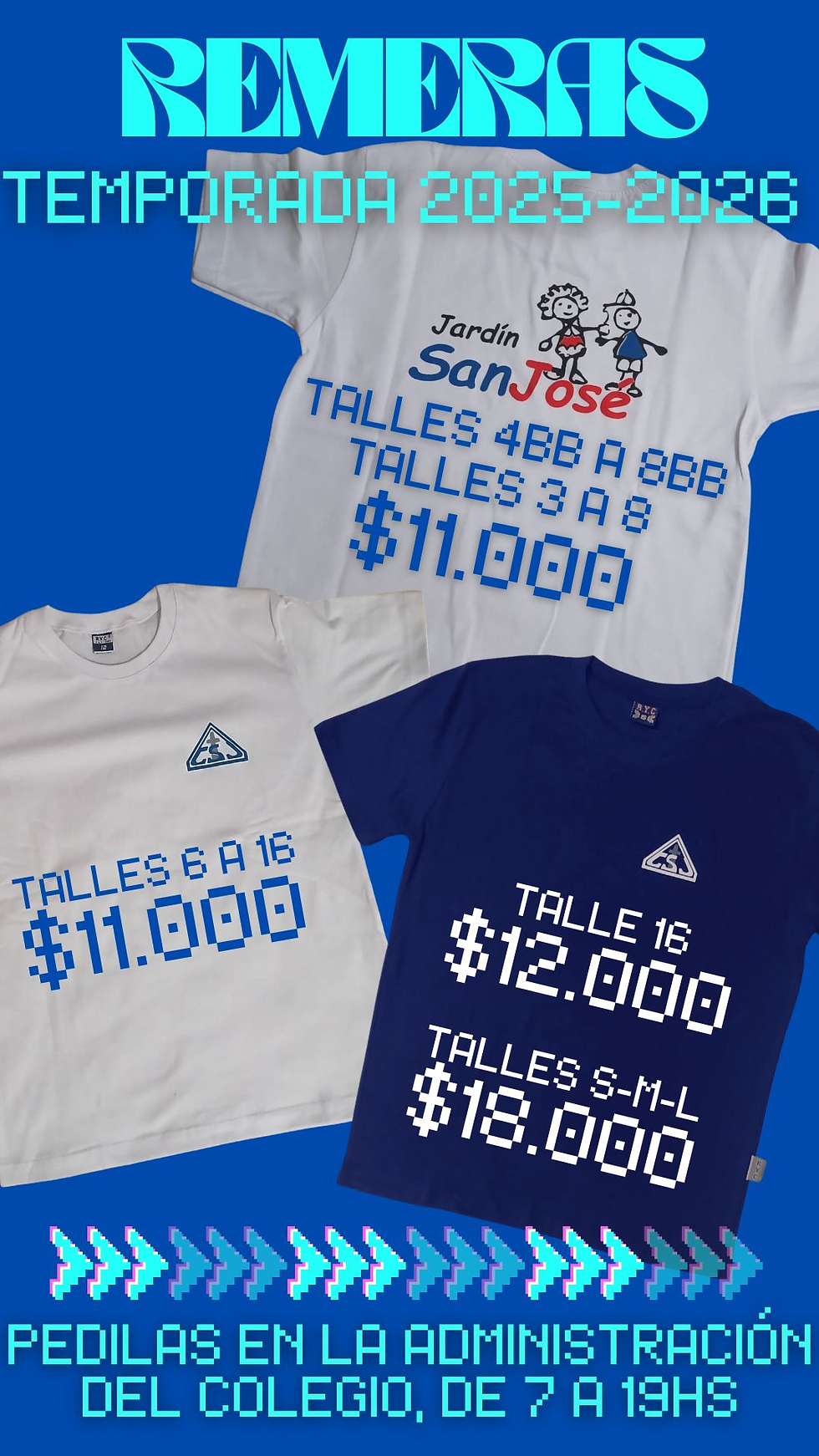 Venta de remeras, temporada 25-26