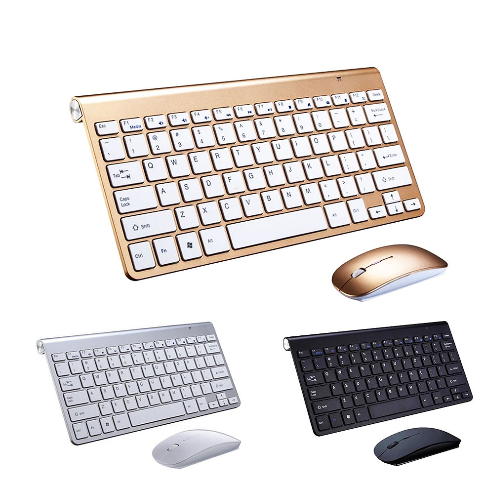 Portable Wireless Keyboard and Mouse Set