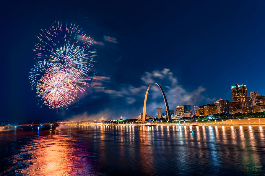 independence day in st. louis, fireworks