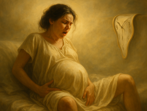 Costumamos dizer que, no parto, a mãe "dá à luz" ao filho, mais exato seria dizer que ela "dá o tempo".