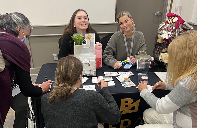 Nursing students at BuildAble booth