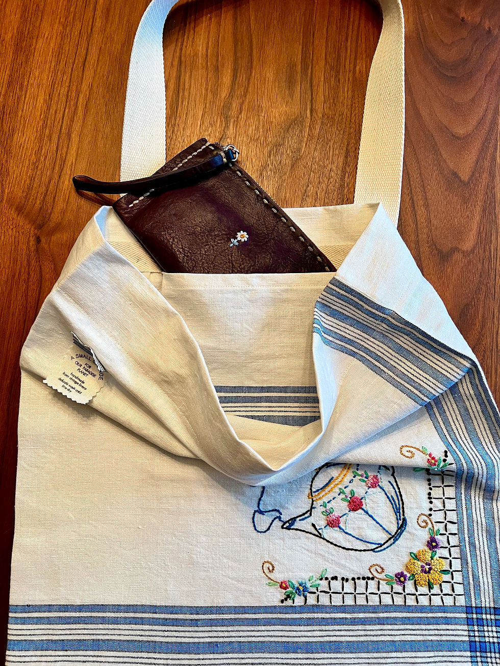 Thumbnail: Teapot on Stripes Market Bag
