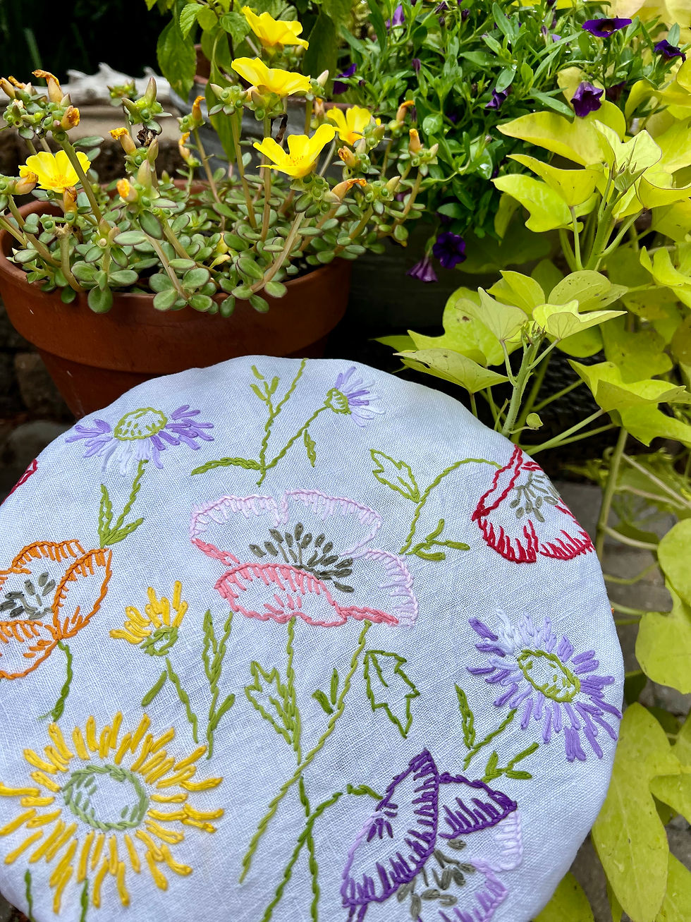 Thumbnail: Vibrant Bouquet Pie and Bowl Covers