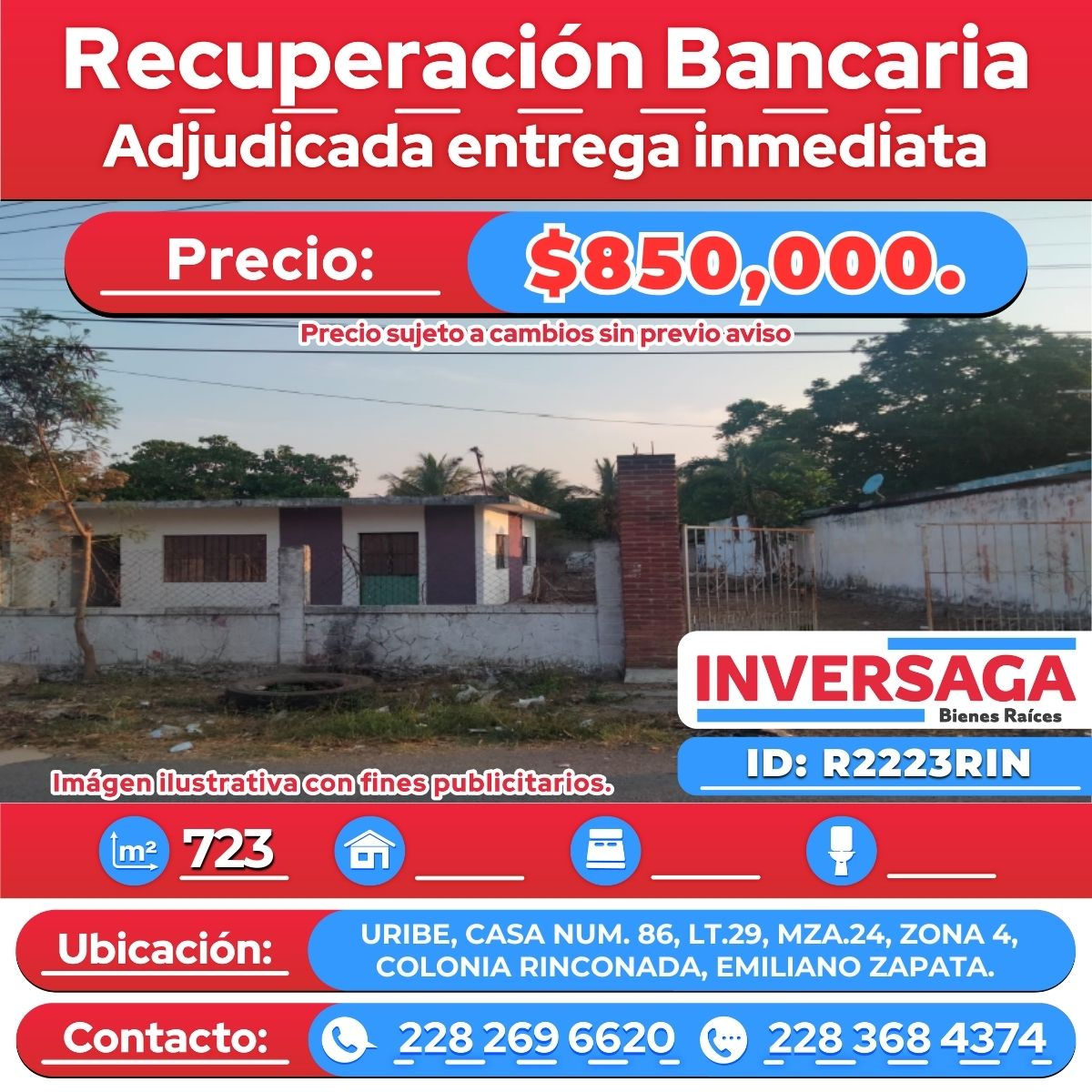 URIBE, CASA NUM. 86, COL. RINCONADA