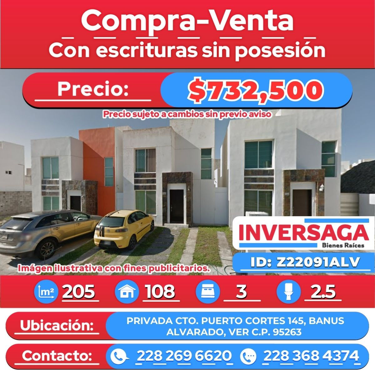 PRIV. CTO. PUERTO CORTES 145, BANUS, ALVARADO