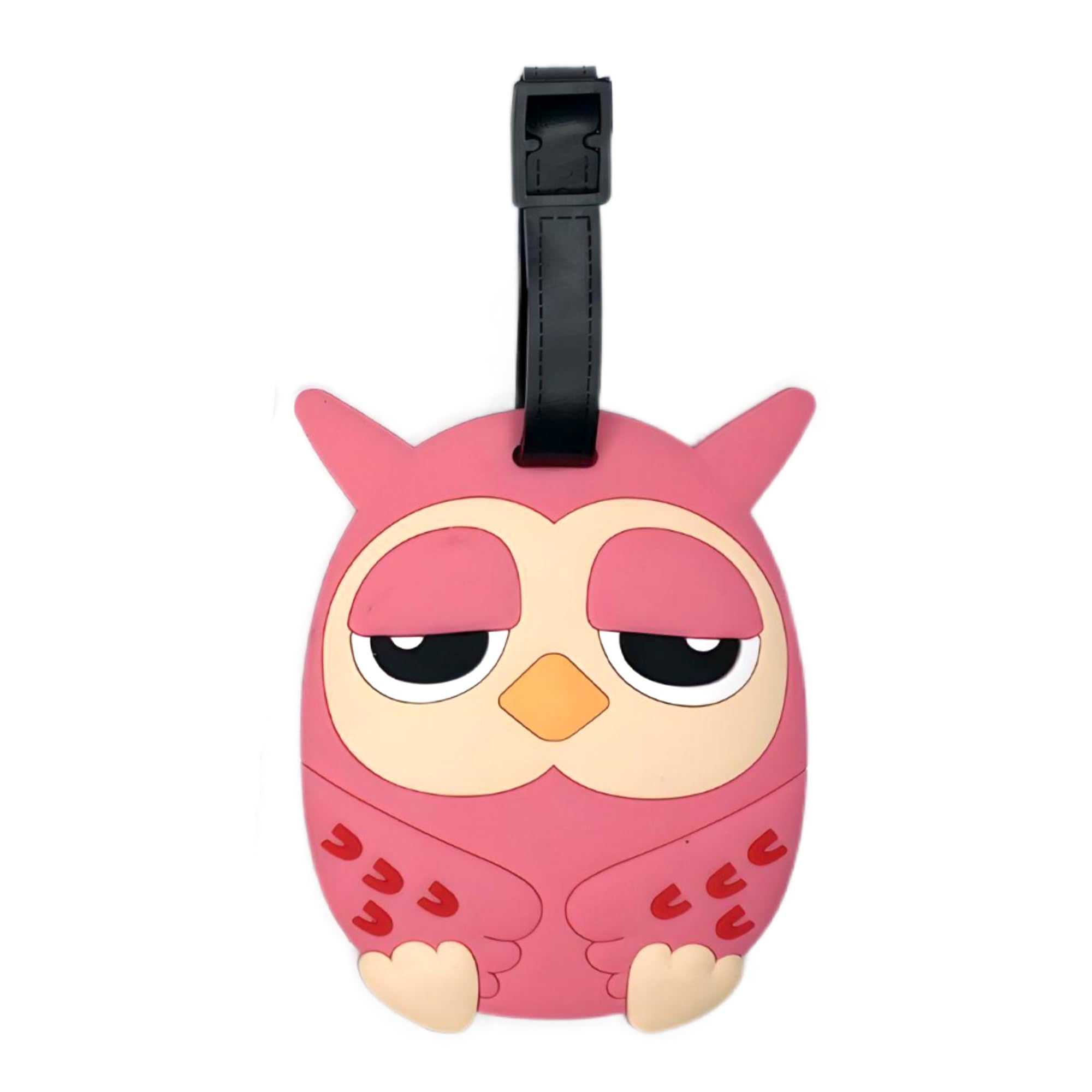 ANINIUCN Cute Owl Silicone Luggage Tag – Fun ID Tag for Suitcases Backpacks and 