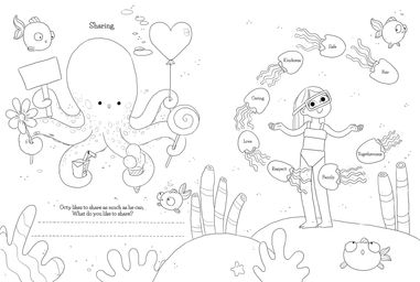 A vibrant illustration of a young girl and her friends in the city. Perfect for children's books.